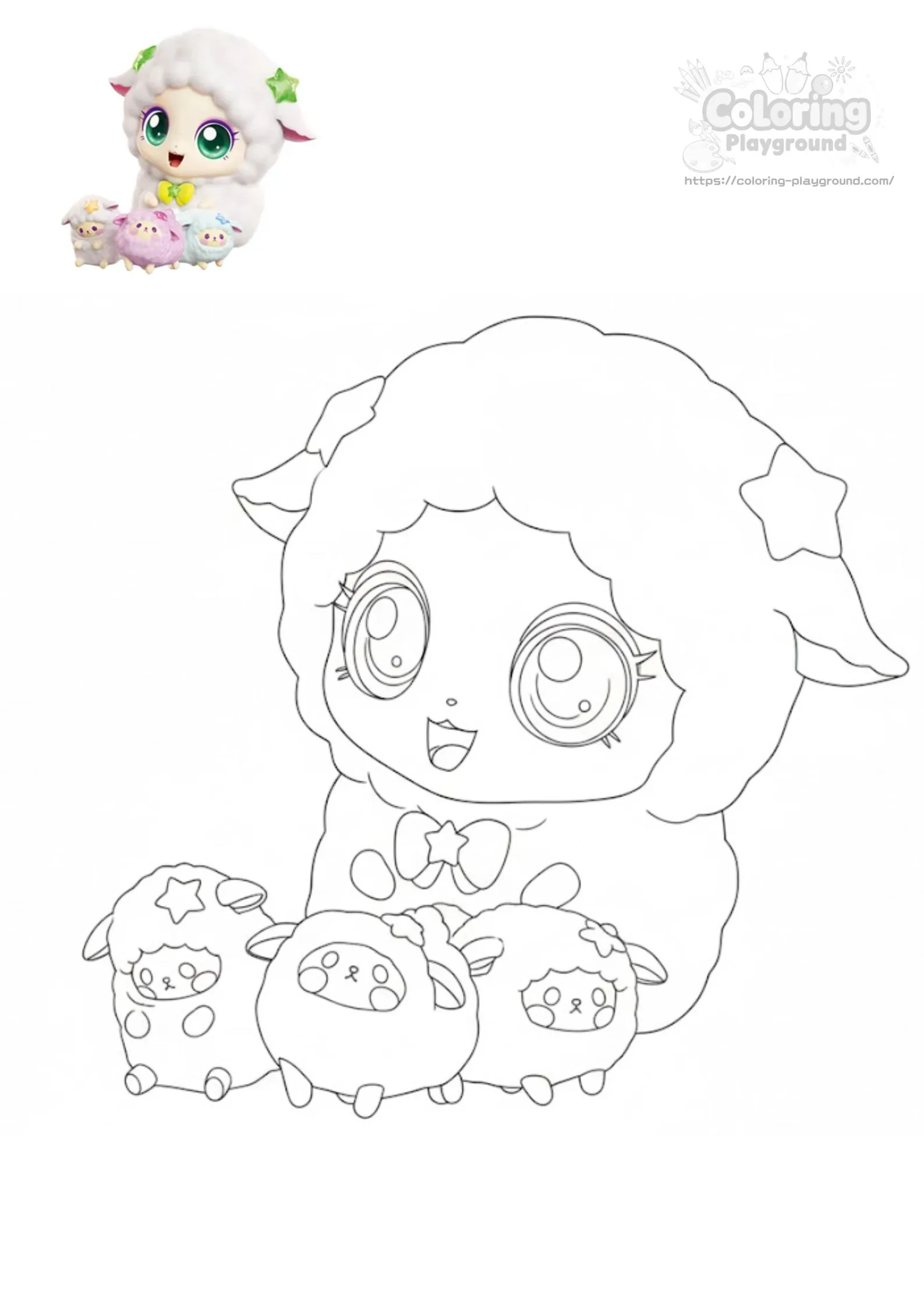 뽀송핑 - 티니핑 어린이 색칠공부 도안