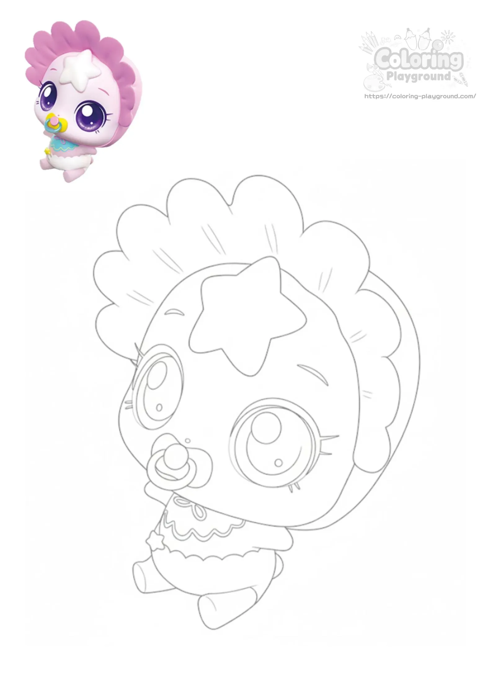 뽀뽀핑 - 티니핑 어린이 색칠공부 도안