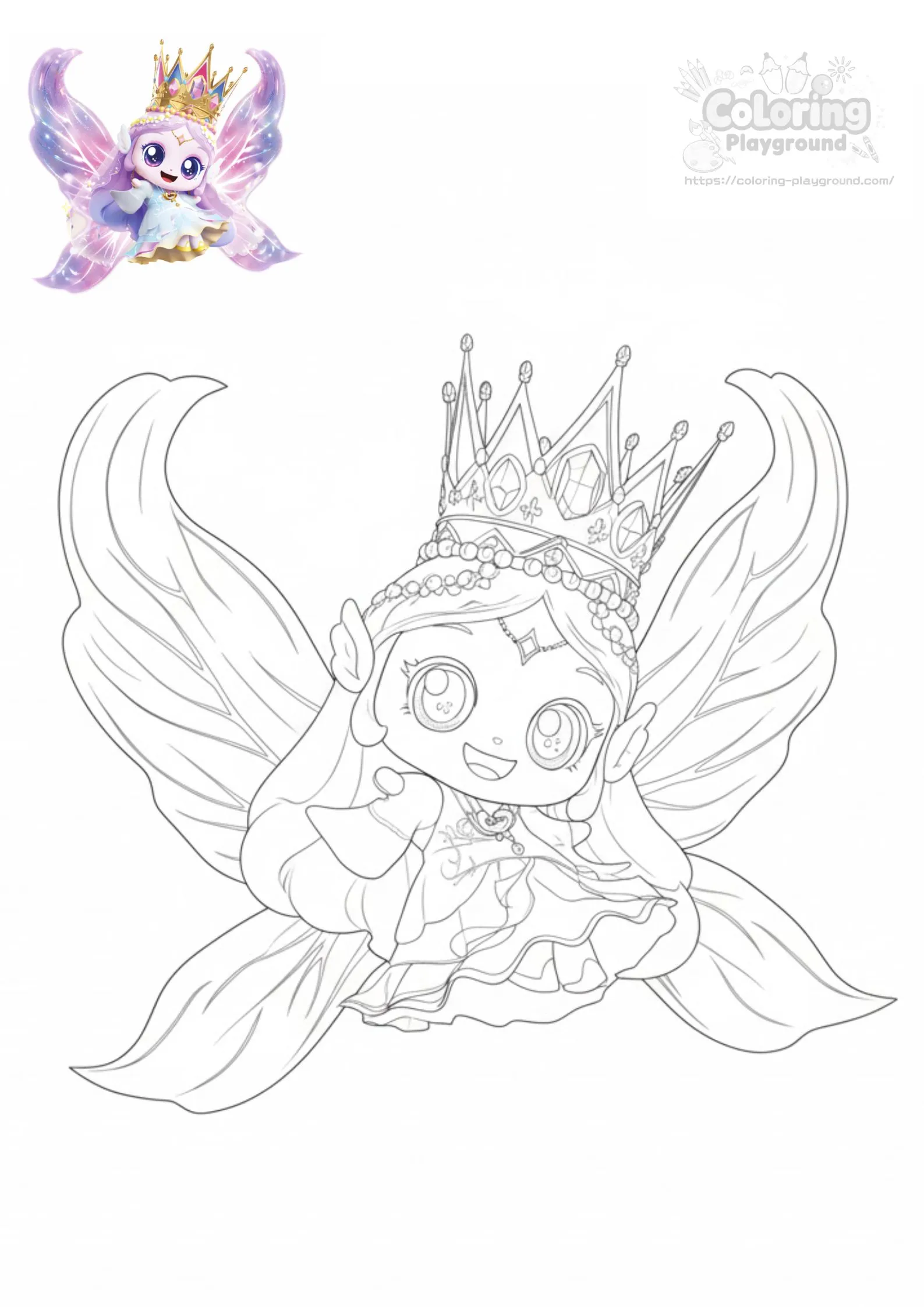 다이아나핑 - 티니핑 어린이 색칠공부 도안