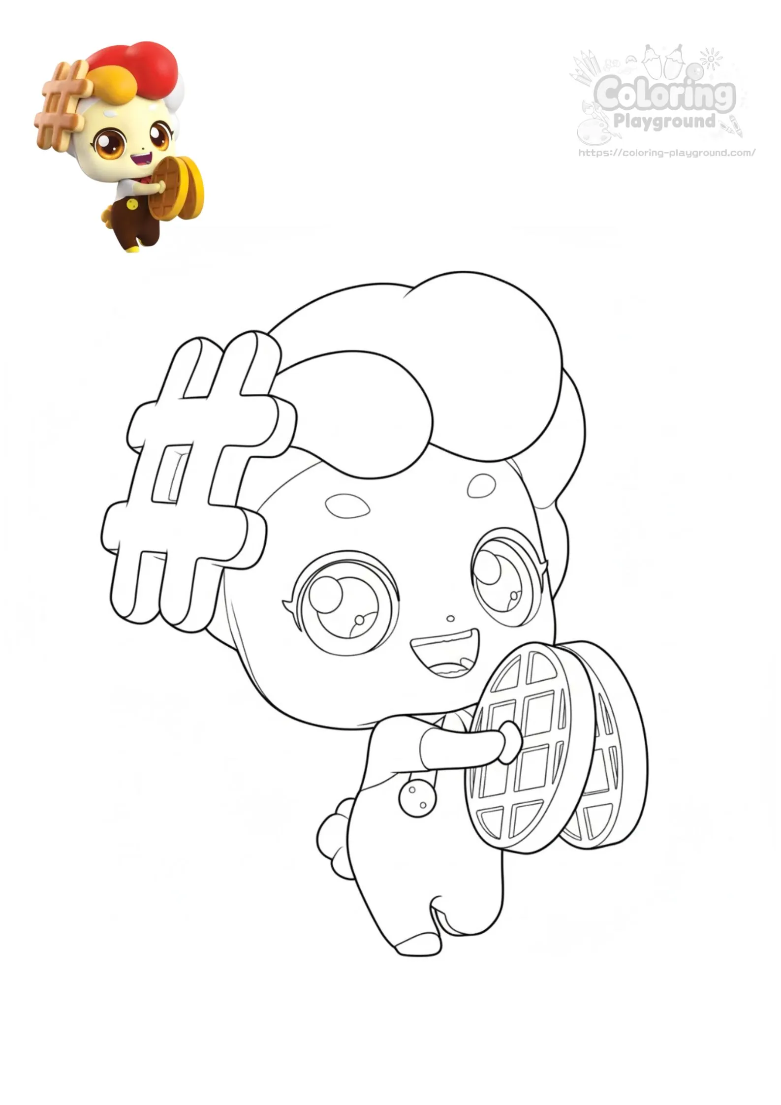 와플핑 - 티니핑 어린이 색칠공부 도안