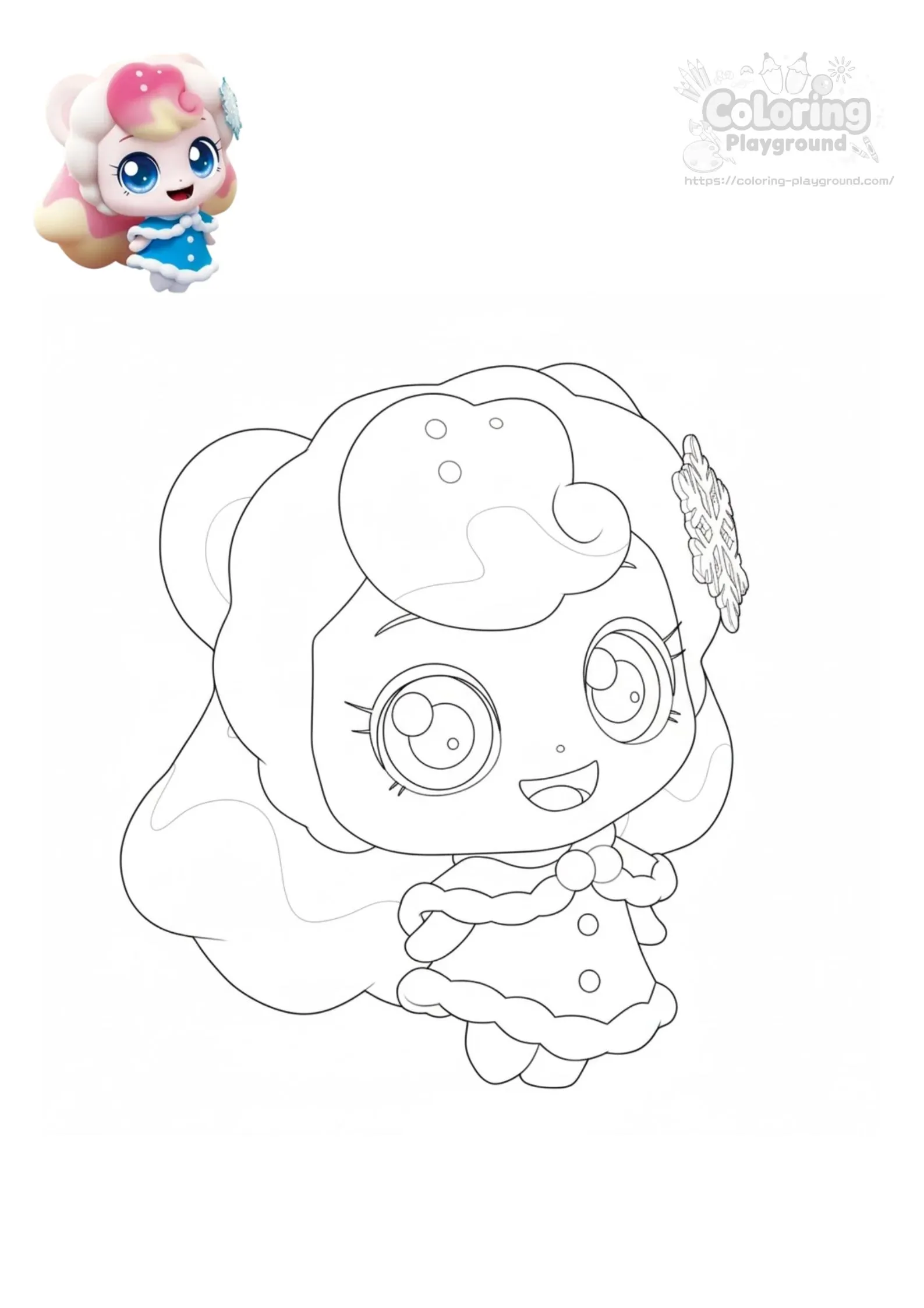 눈꽃핑 - 티니핑 어린이 색칠공부 도안