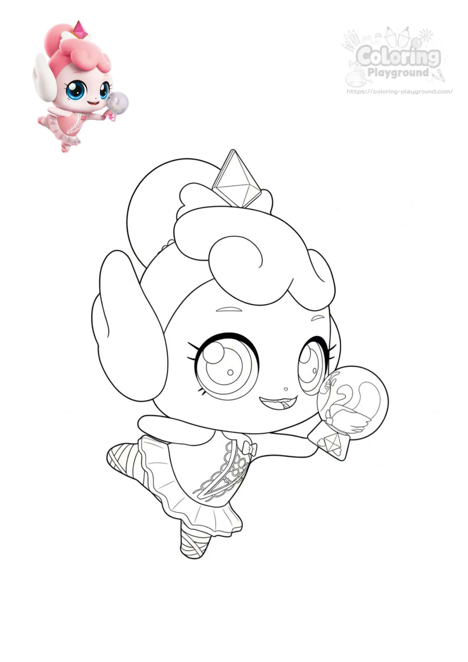 발레핑 - 티니핑 어린이 색칠공부 도안