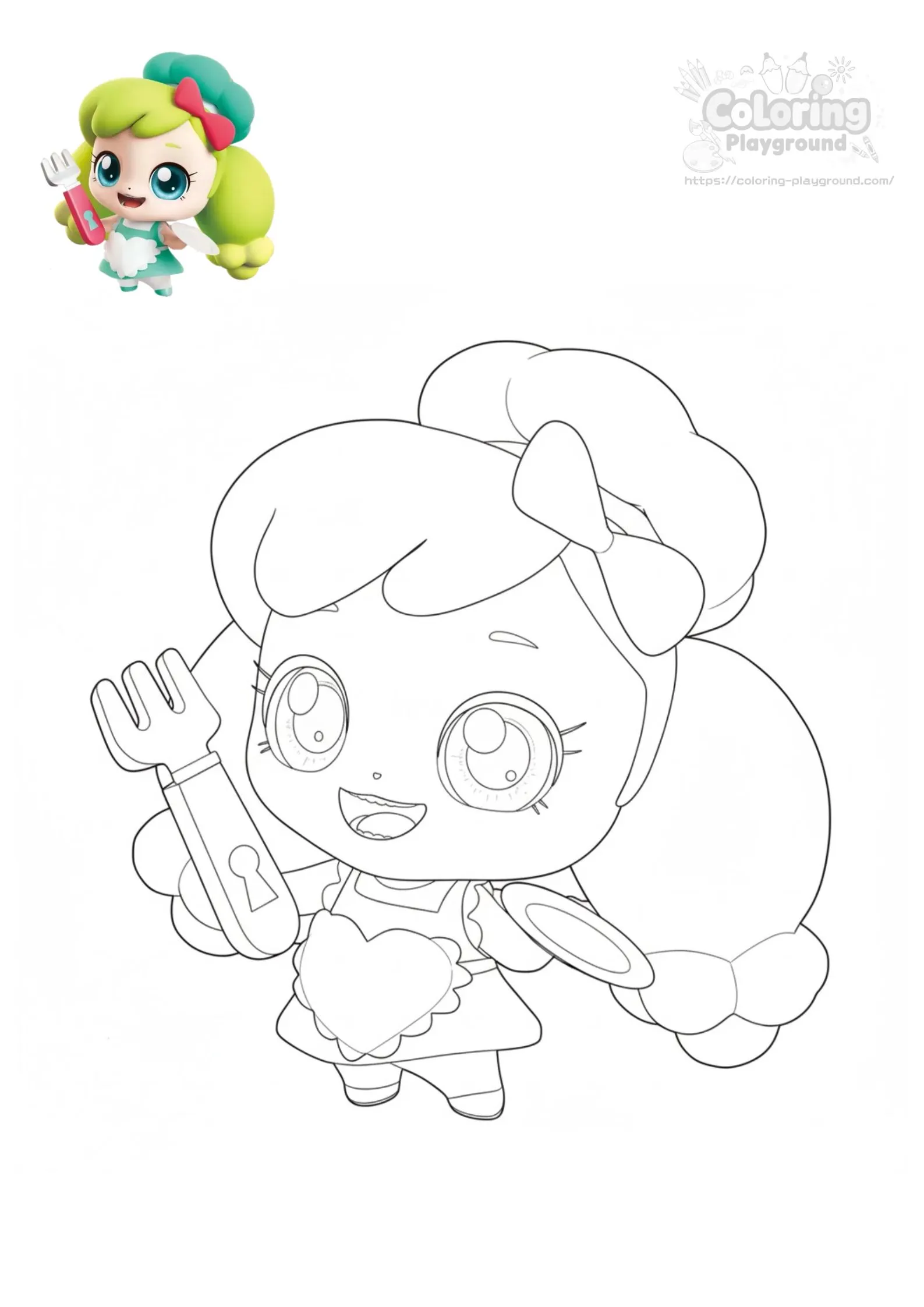 얌얌핑 - 티니핑 어린이 색칠공부 도안