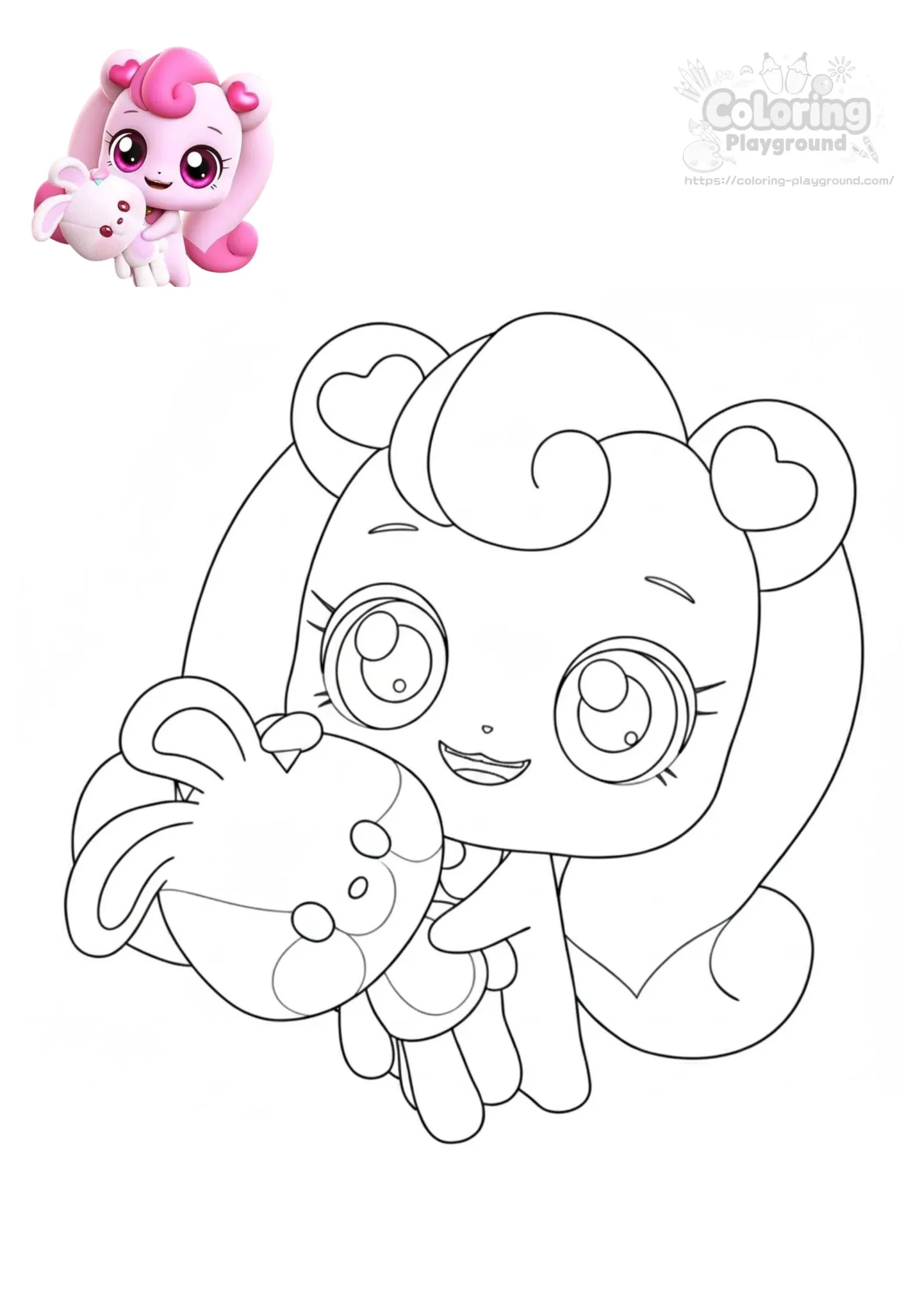 사랑의 하츄핑 - 티니핑 어린이 색칠공부 도안