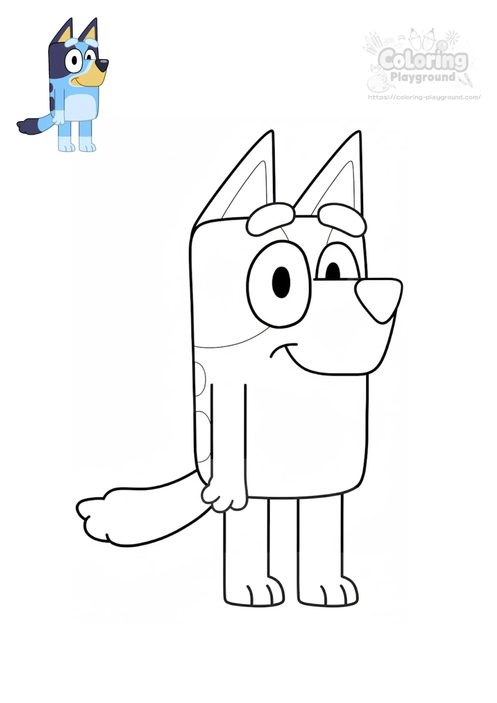 블루이 - 블루이 어린이 색칠공부 도안