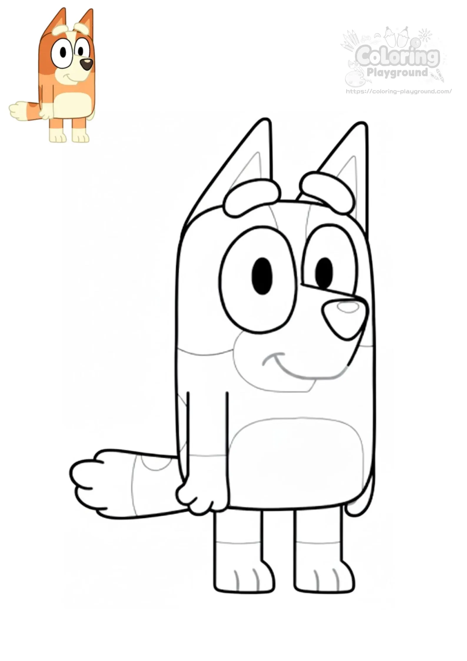 빙고 - 블루이 어린이 색칠공부 도안