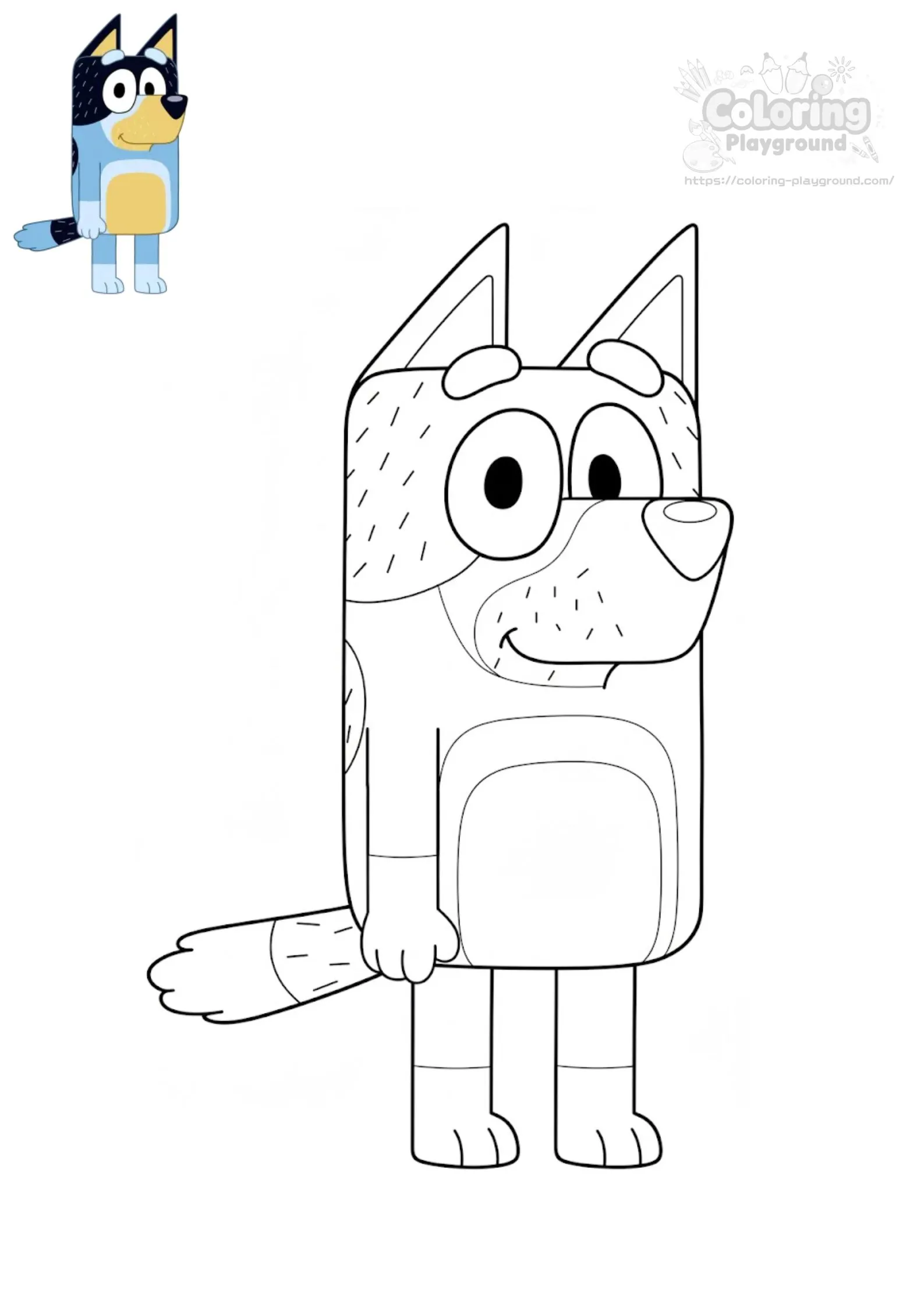 밴딧 - 블루이 어린이 색칠공부 도안