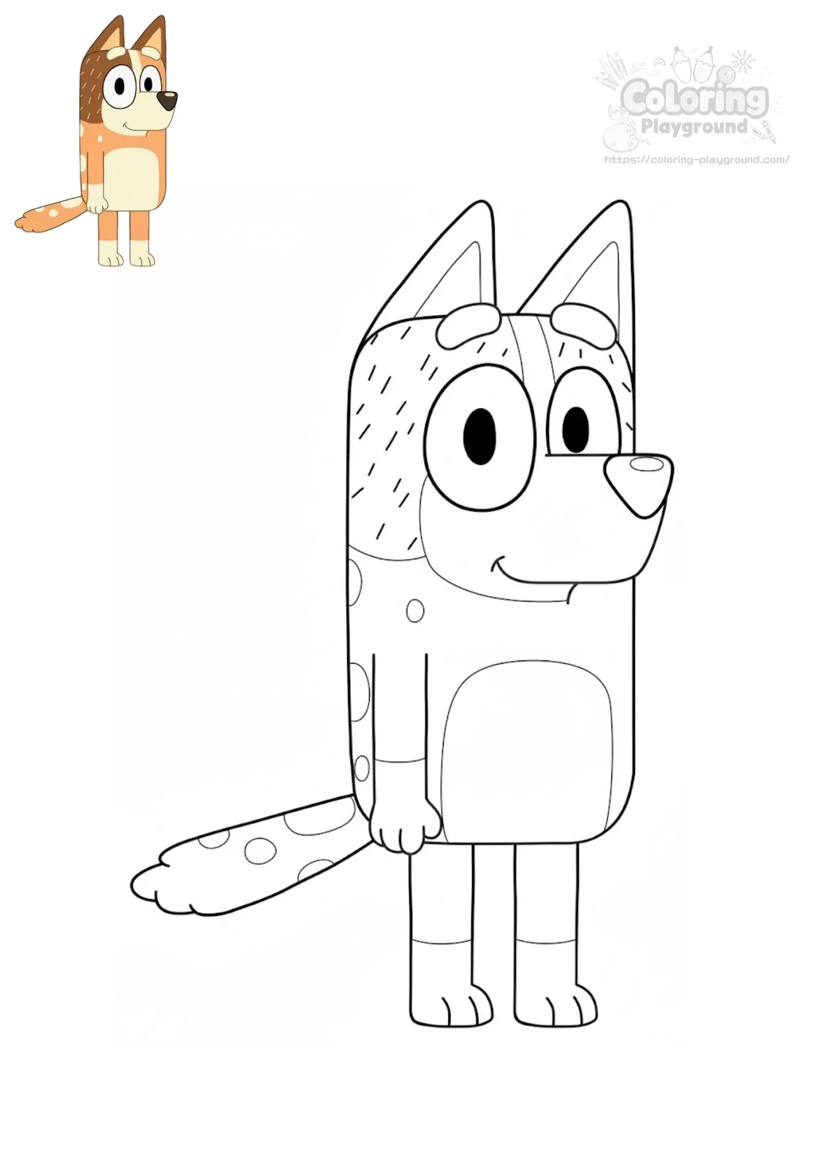 칠리 - 블루이 어린이 색칠공부 도안