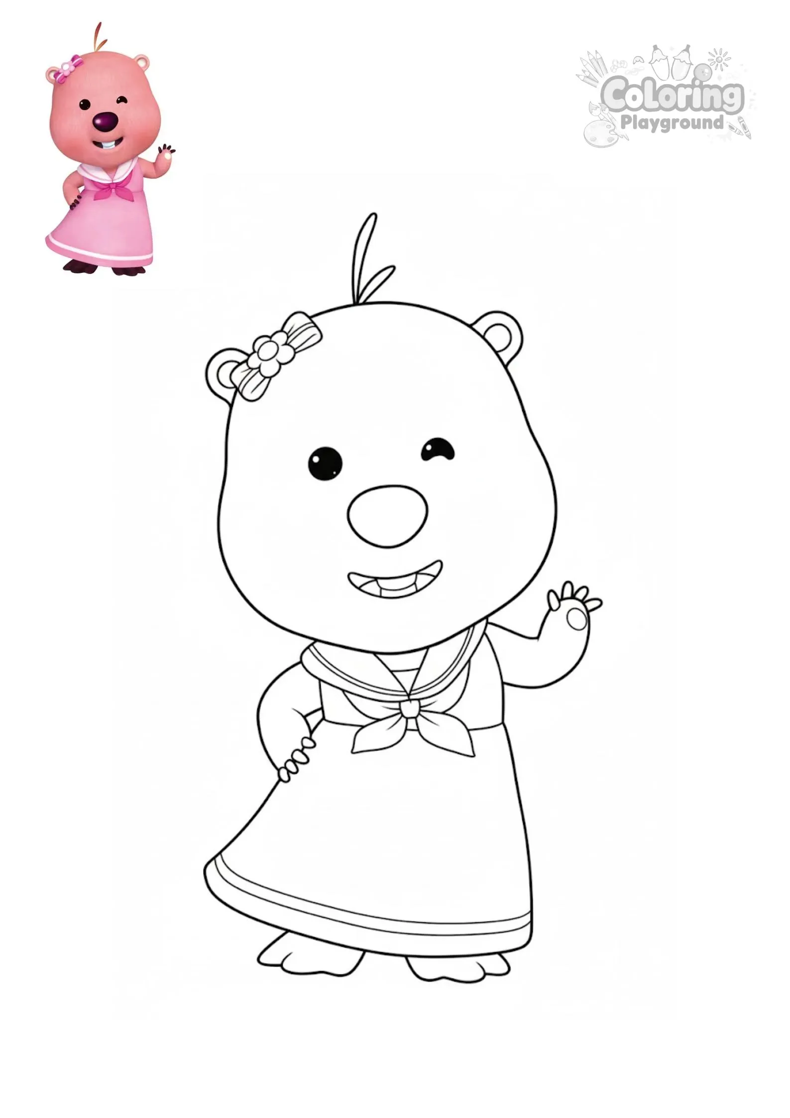 루피 - 뽀롱뽀롱 뽀로로 어린이 색칠공부 도안