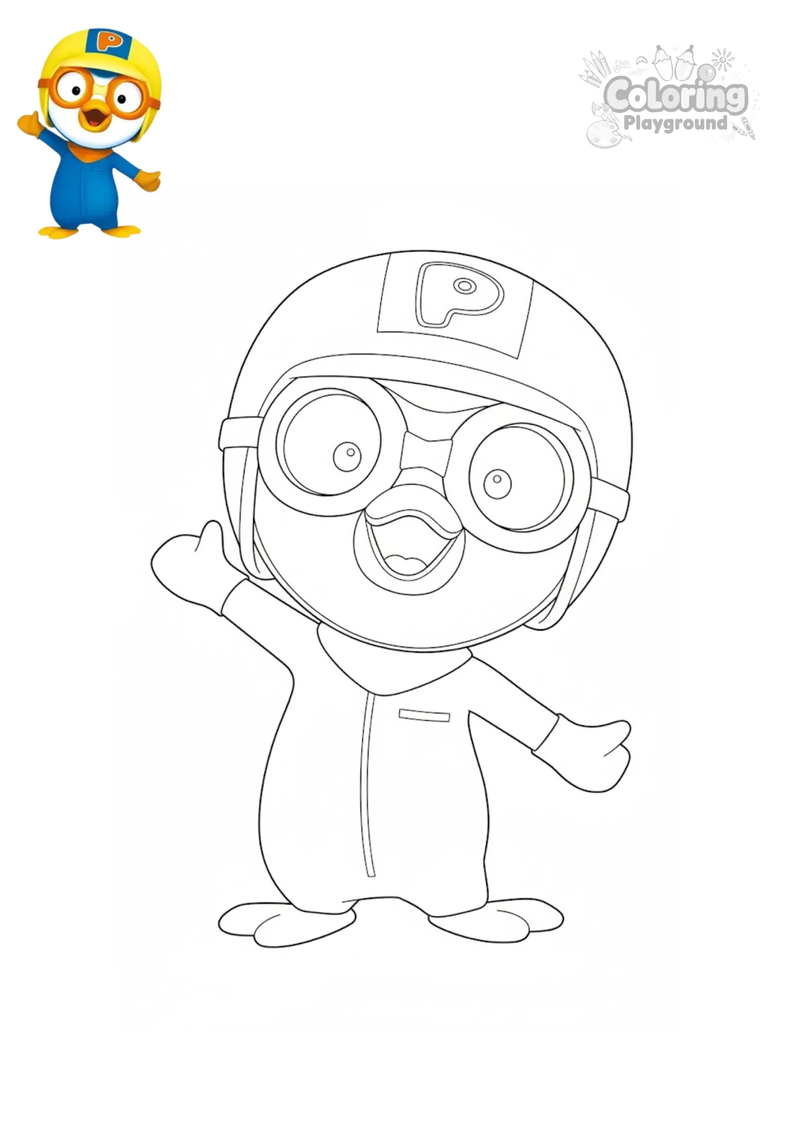 뽀로로 - 뽀롱뽀롱 뽀로로 어린이 색칠공부 도안