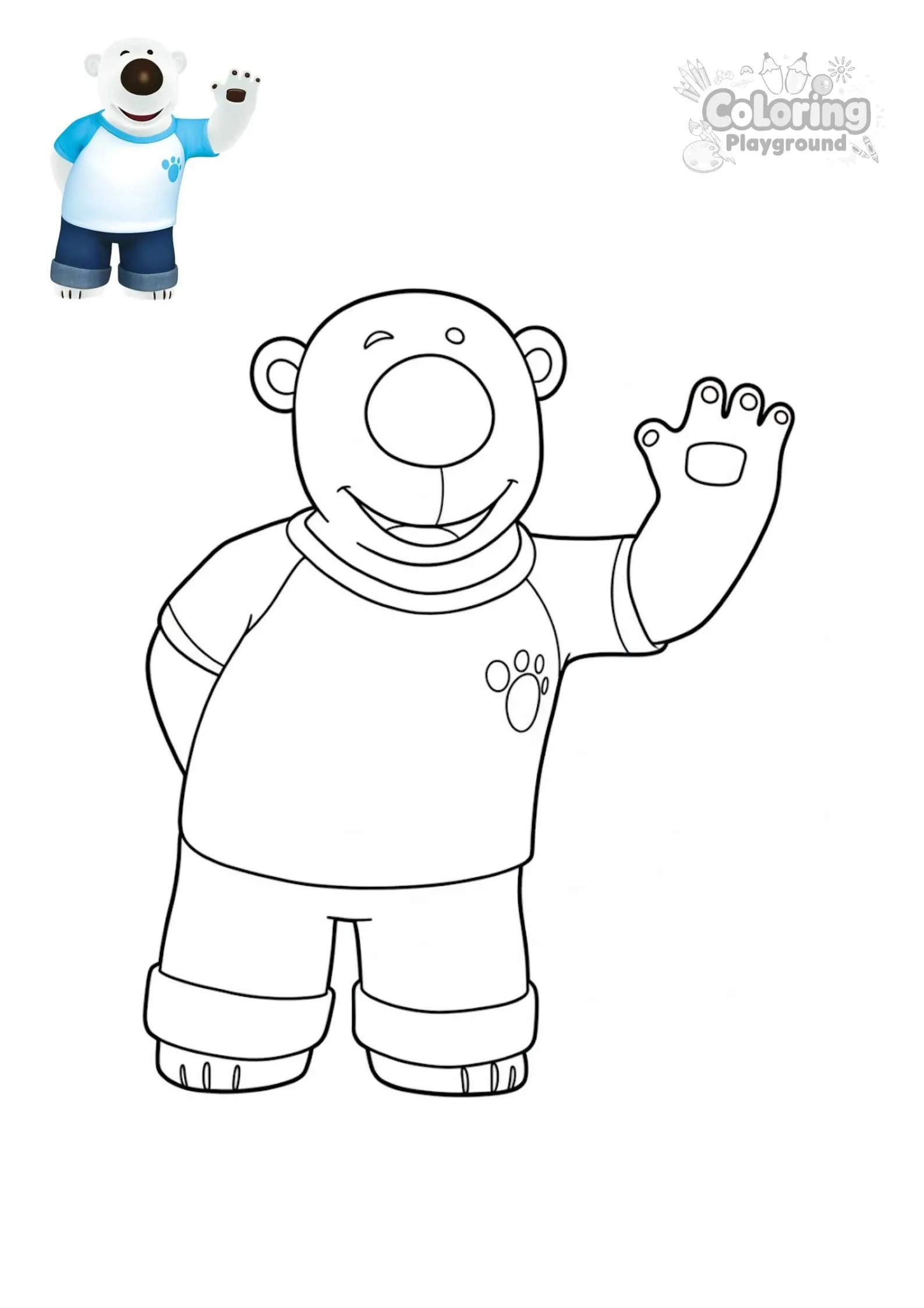 포비 - 뽀롱뽀롱 뽀로로 어린이 색칠공부 도안