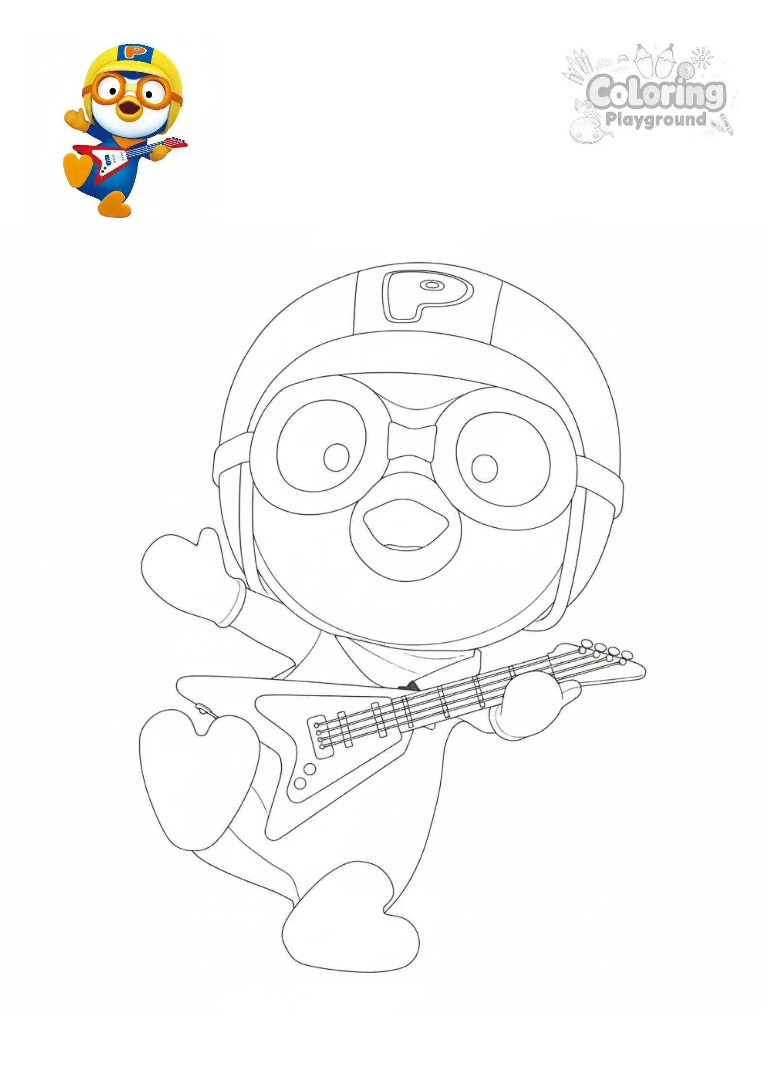 뽀로로 - 뽀롱뽀롱 뽀로로 어린이 색칠공부 도안