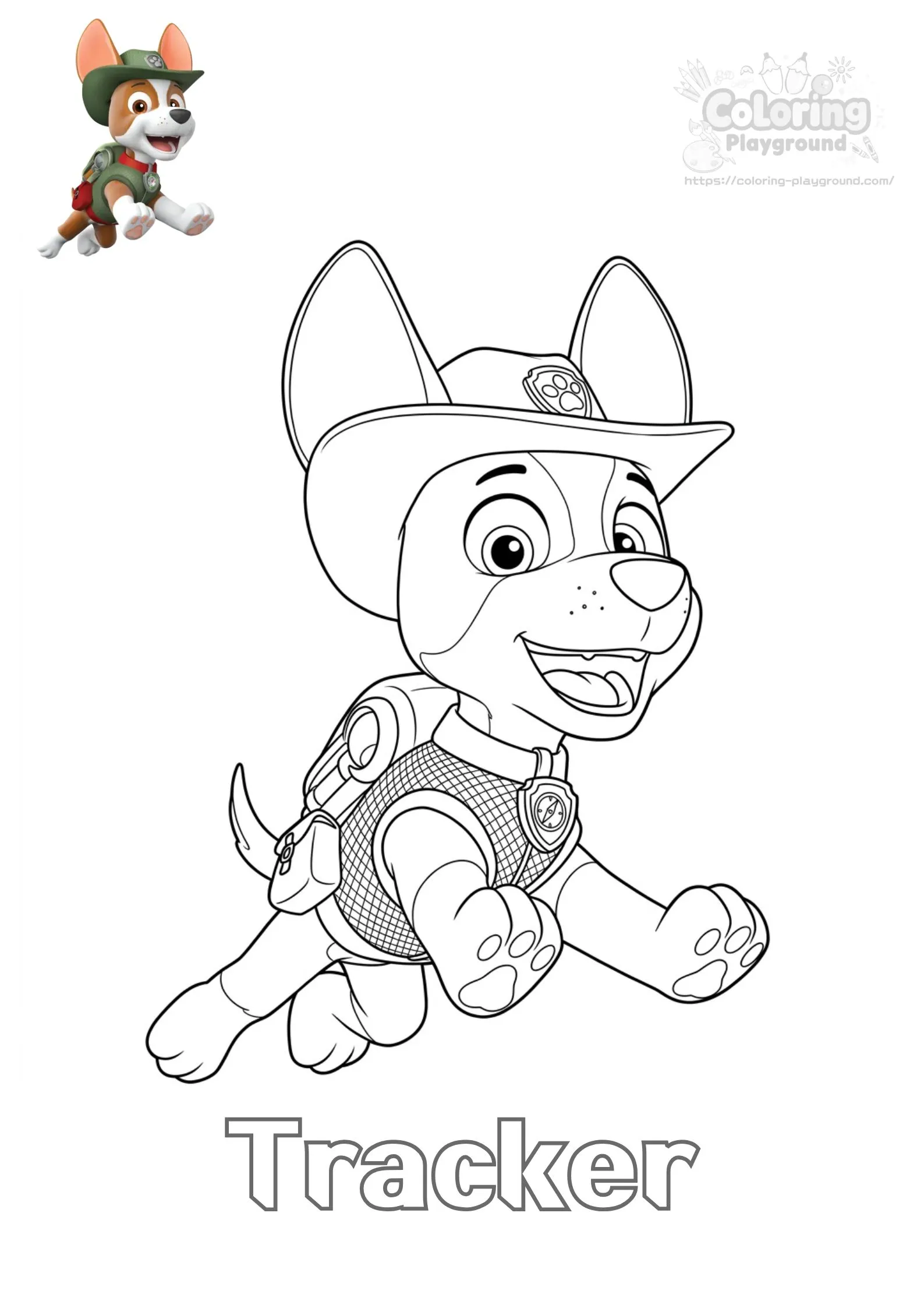 트래커 색칠도안 - 퍼피구조대 어린이 색칠공부 도안