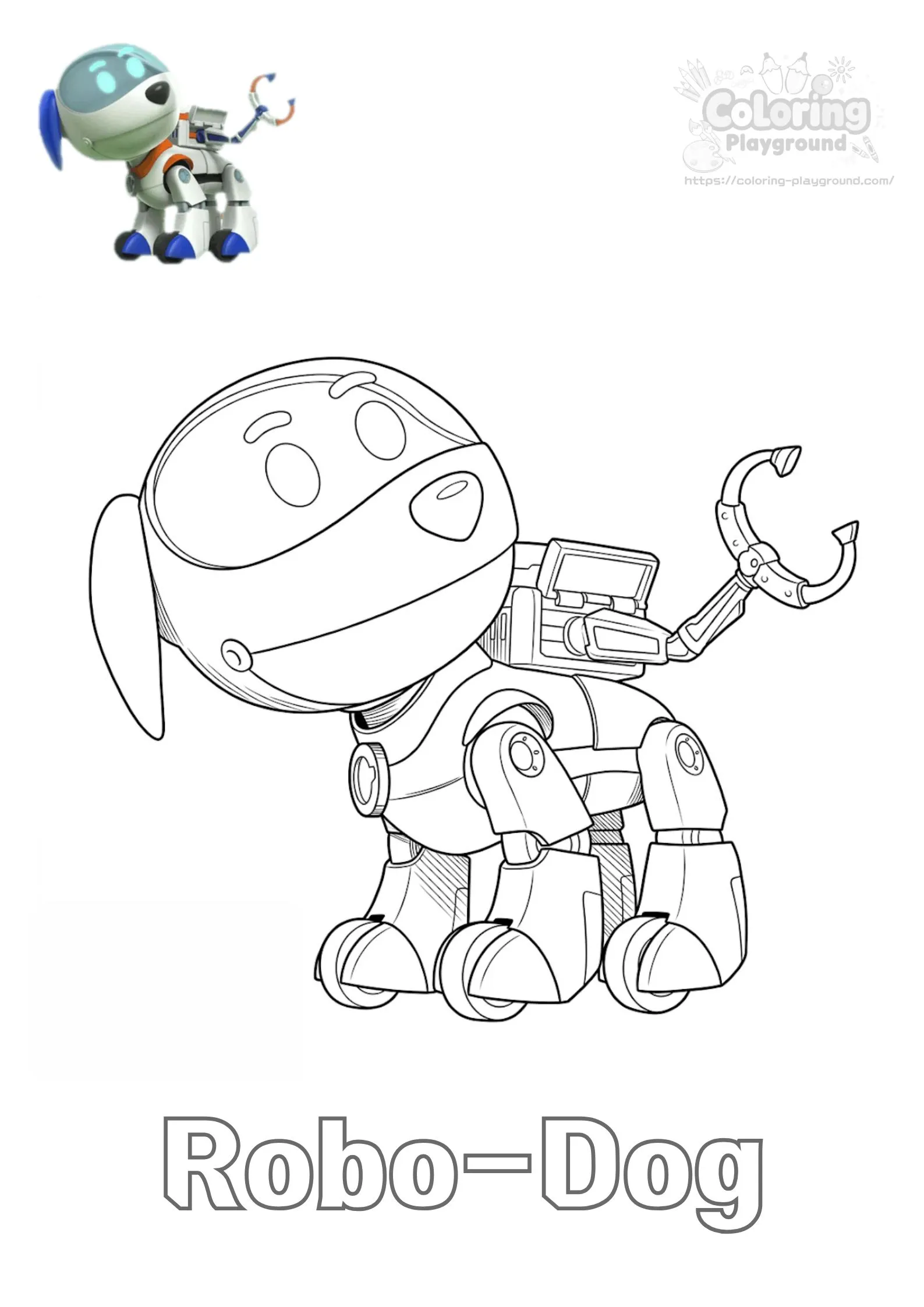 로보독 색칠도안 - 퍼피구조대 어린이 색칠공부 도안
