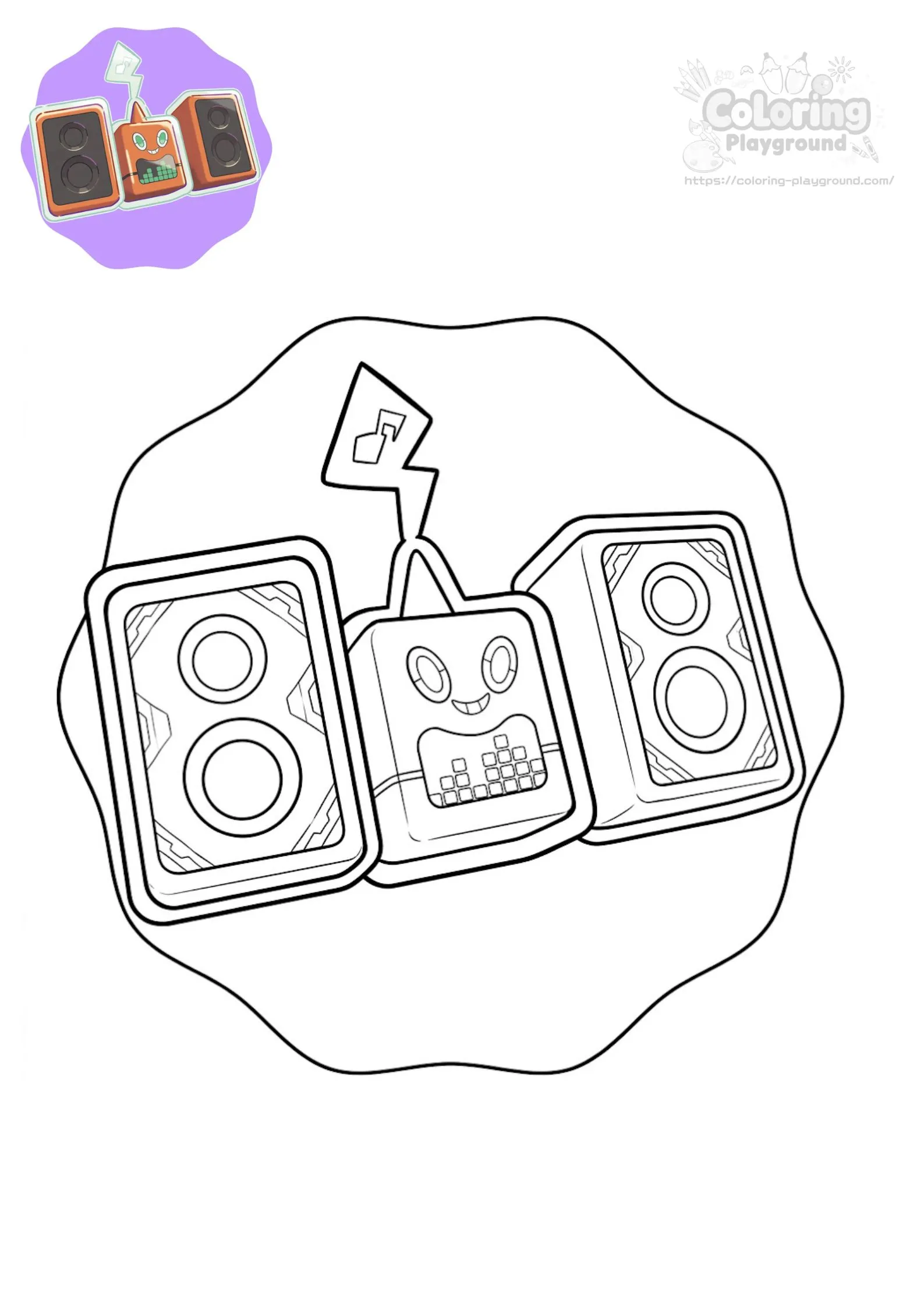 DJ 로토무 색칠도안 - 포켓몬스터 어린이 색칠공부 도안