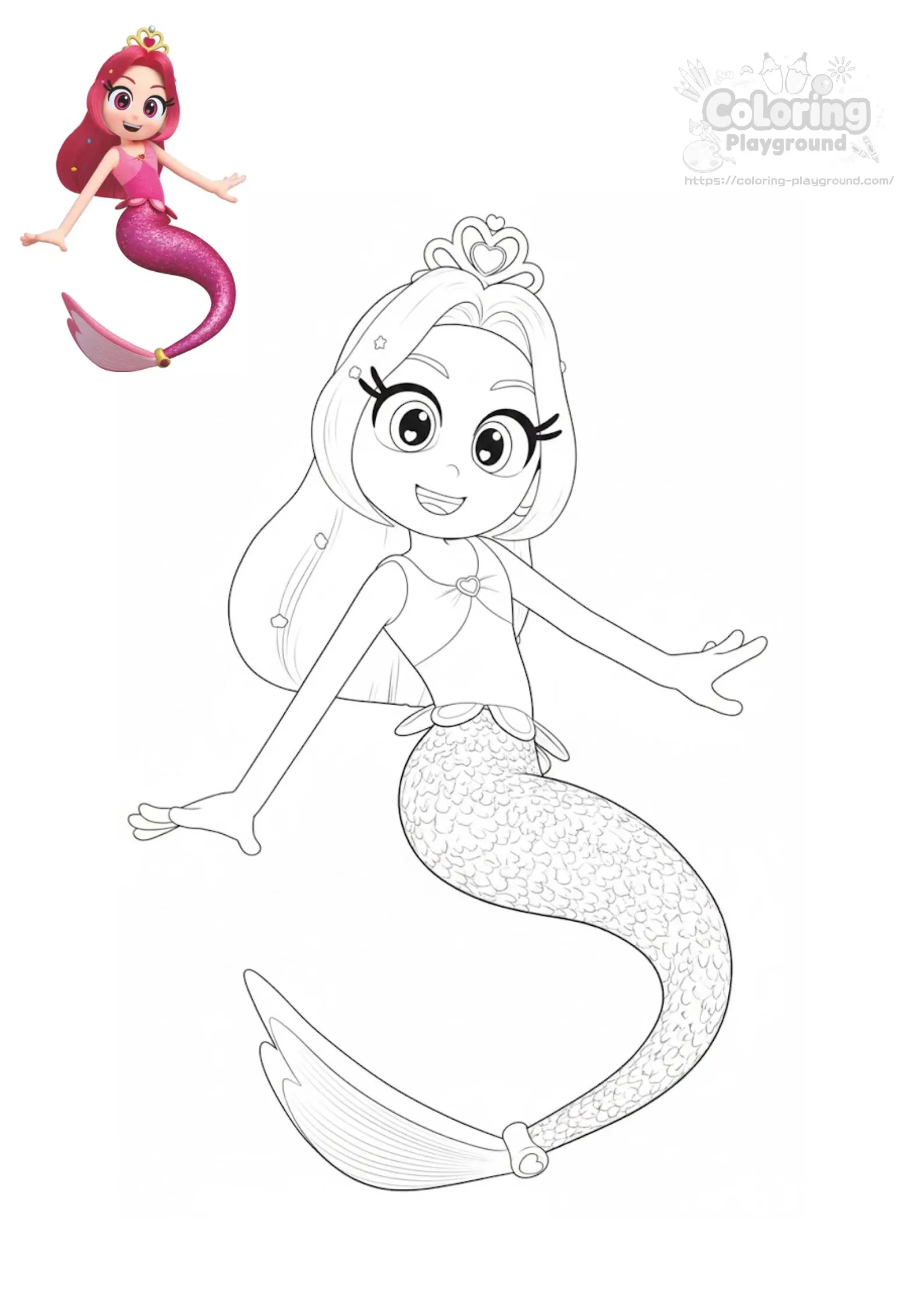 레드 루비 - 레인보우 버블젬 어린이 색칠공부 도안