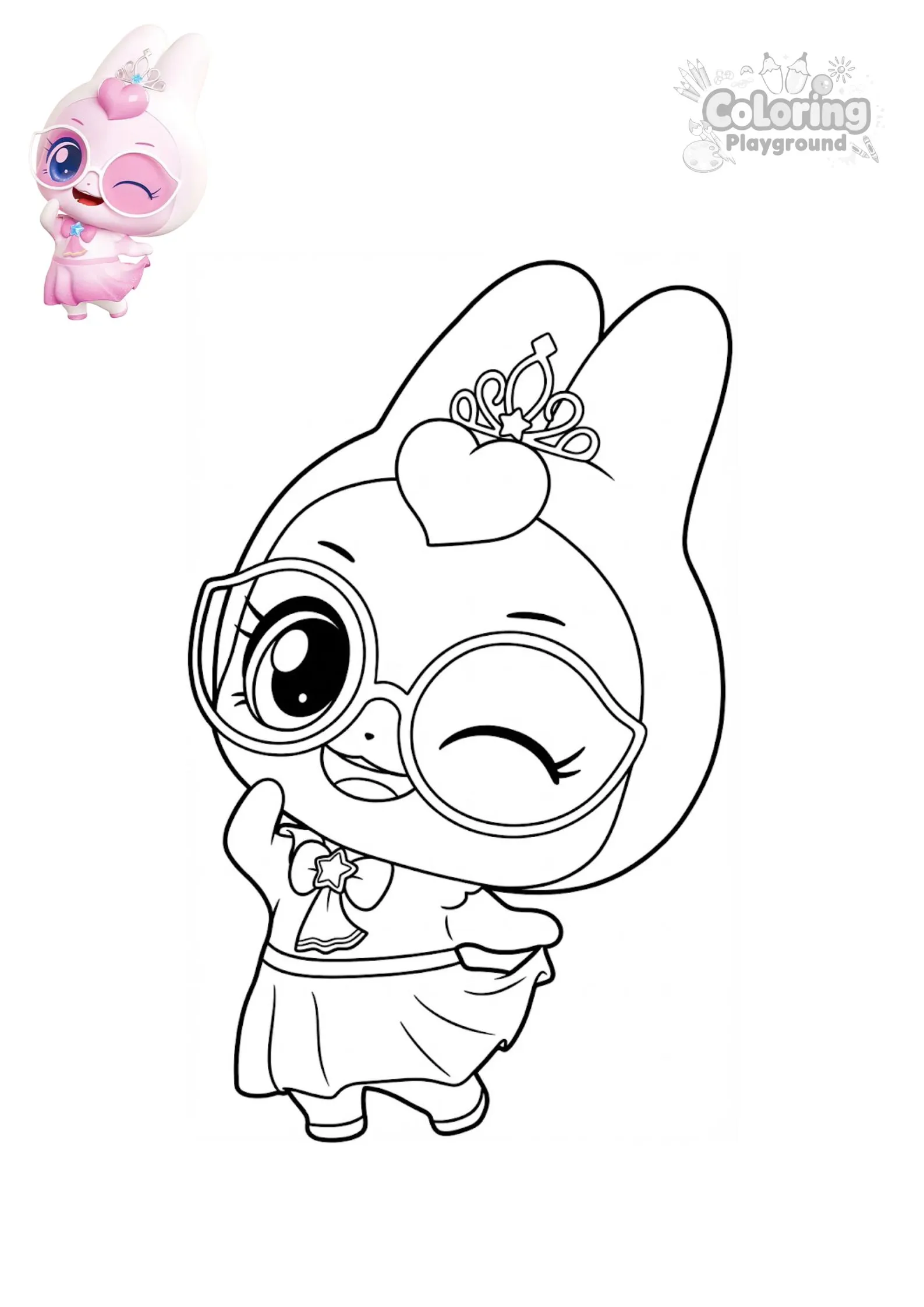 깡총핑 - 티니핑 어린이 색칠공부 도안